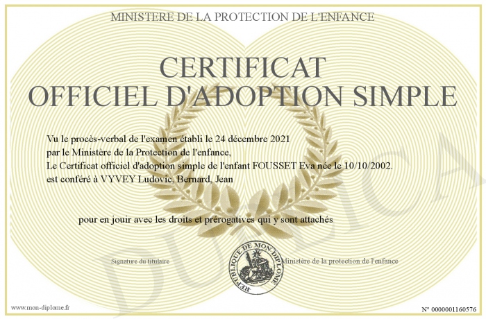 Certificat-officiel-d-adoption-simple